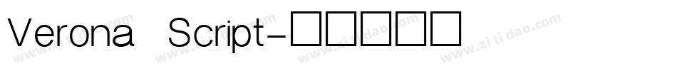 Verona Script字体转换